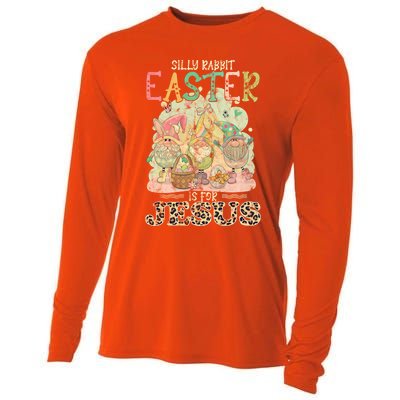 Silly Rabbit Easter Is For Jesus Gnomes Gift Cooling Performance Long Sleeve Crew