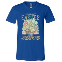 Silly Rabbit Easter Is For Jesus Gnomes Gift V-Neck T-Shirt