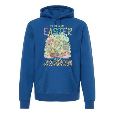 Silly Rabbit Easter Is For Jesus Gnomes Gift Premium Hoodie