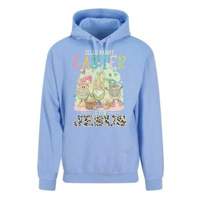 Silly Rabbit Easter Is For Jesus Gnomes Gift Unisex Surf Hoodie