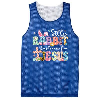 Silly Rabbit Easter Is For Jesus Cute Bunny Christian Faith Mesh Reversible Basketball Jersey Tank