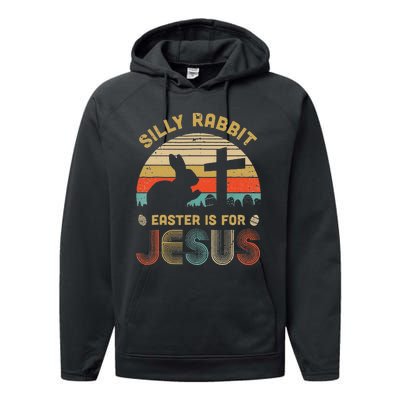 Silly Rabbit Easter Is For Jesus Christian Religious Performance Fleece Hoodie