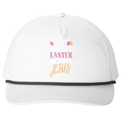 Silly Rabbit Easter Is For Jesus Holy Religious Week Funny Gift Snapback Five-Panel Rope Hat