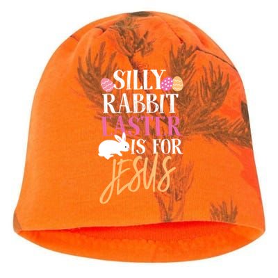 Silly Rabbit Easter Is For Jesus Holy Religious Week Funny Gift Kati - Camo Knit Beanie