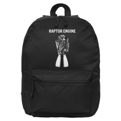 Starship Raptor Engine For Space Explorer & Rocket Scientist  16 in Basic Backpack