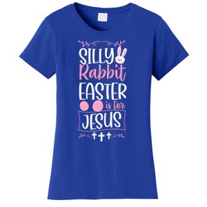 Silly Rabbit Easter Is For Jesus Proud Christian Church Gift Women's T-Shirt