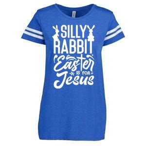 Silly Rabbit Easter Is For Jesus Proud Christian Easter Day Great Gift Enza Ladies Jersey Football T-Shirt