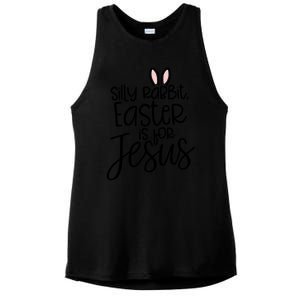 Silly Rabbit Easter Is For Jesus Religious Cute Christian Cute Gift Ladies PosiCharge Tri-Blend Wicking Tank