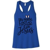 Silly Rabbit Easter Is For Jesus Religious Cute Christian Cute Gift Women's Racerback Tank