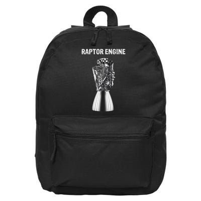 Starship Raptor Engine For Space Explorer & Rocket Scientist 16 in Basic Backpack