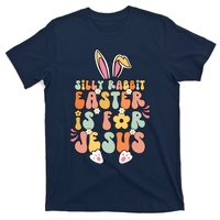 Silly Rabbit Easter Is For Jesus Christian Religious Groovy T-Shirt