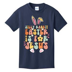 Silly Rabbit Easter Is For Jesus Christian Religious Groovy Kids T-Shirt