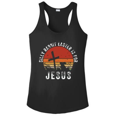 Silly Rabbit Easter Is For Jesus Christian Religious Vintage Ladies PosiCharge Competitor Racerback Tank