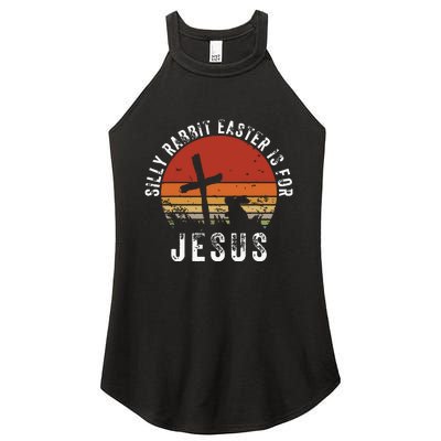 Silly Rabbit Easter Is For Jesus Christian Religious Vintage Women's Perfect Tri Rocker Tank