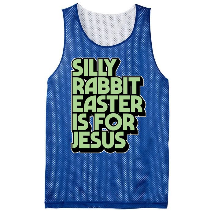 Silly Rabbit Easter Is For Jesus Retro Vintage Christian Gift Mesh Reversible Basketball Jersey Tank