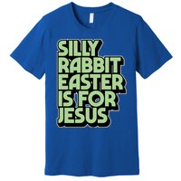 Silly Rabbit Easter Is For Jesus Retro Vintage Christian Gift Premium T-Shirt