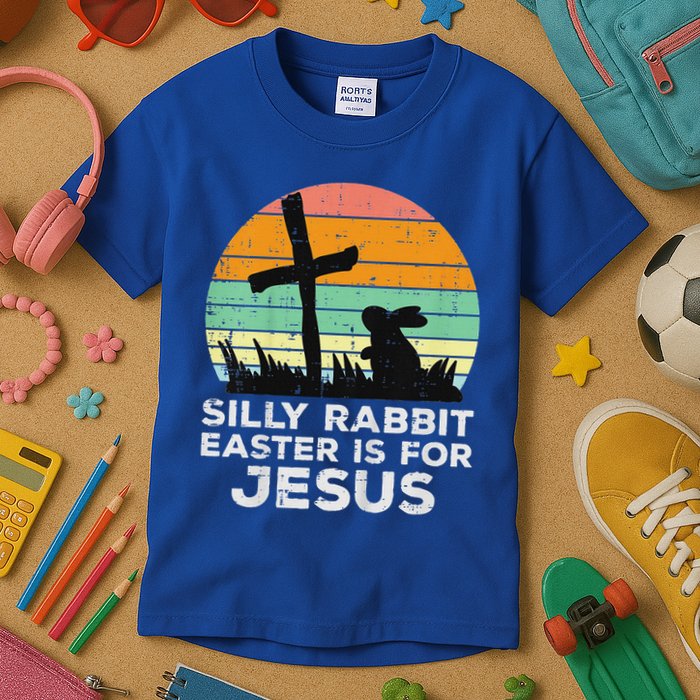 Silly Rabbit Easter Is For Jesus Christians Kids T-Shirt