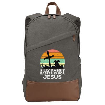 Silly Rabbit Easter Is For Jesus Christians Cotton Canvas Backpack