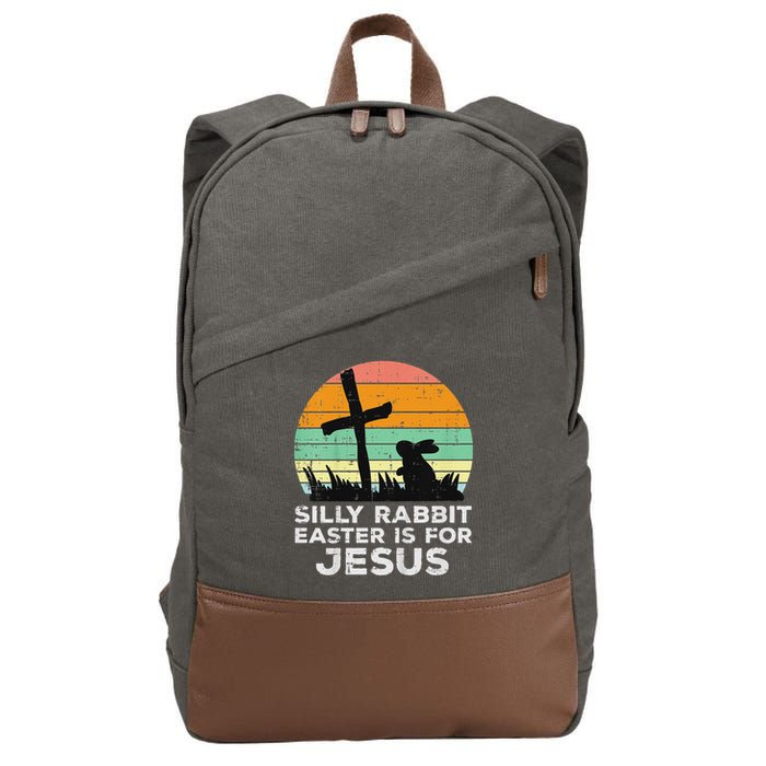 Silly Rabbit Easter Is For Jesus Christians Cotton Canvas Backpack