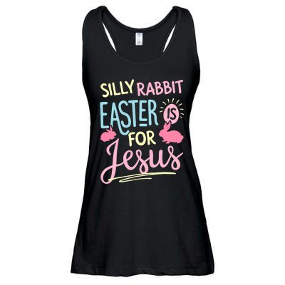 Silly Rabbit Easter Is For Jesus Boy Girl Funny Gifts Ladies Essential Flowy Tank