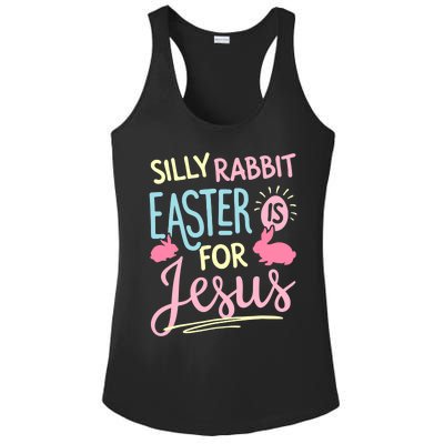 Silly Rabbit Easter Is For Jesus Boy Girl Funny Gifts Ladies PosiCharge Competitor Racerback Tank