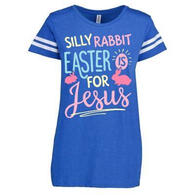 Silly Rabbit Easter Is For Jesus Boy Girl Funny Gifts Enza Ladies Jersey Football T-Shirt