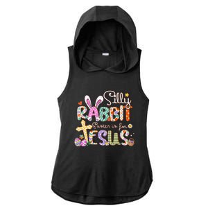 Silly Rabbit Easter Is For Jesus Ladies PosiCharge Tri-Blend Wicking Draft Hoodie Tank