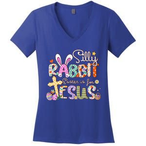 Silly Rabbit Easter Is For Jesus Women's V-Neck T-Shirt