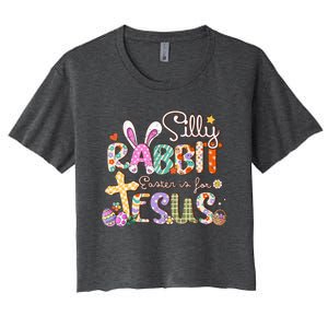 Silly Rabbit Easter Is For Jesus Women's Crop Top Tee