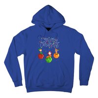 Santa Reindeer Elf Merry Christmas Lights Ornaments Balls  Hoodie