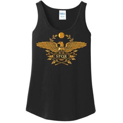 Spqr Roman Empire Gold Eagle Vintage History Ladies Essential Tank