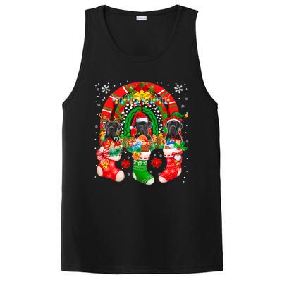 Santa Reindeer Elf Cane Corso Dogs In Xmas Socks Rainbow Gift PosiCharge Competitor Tank