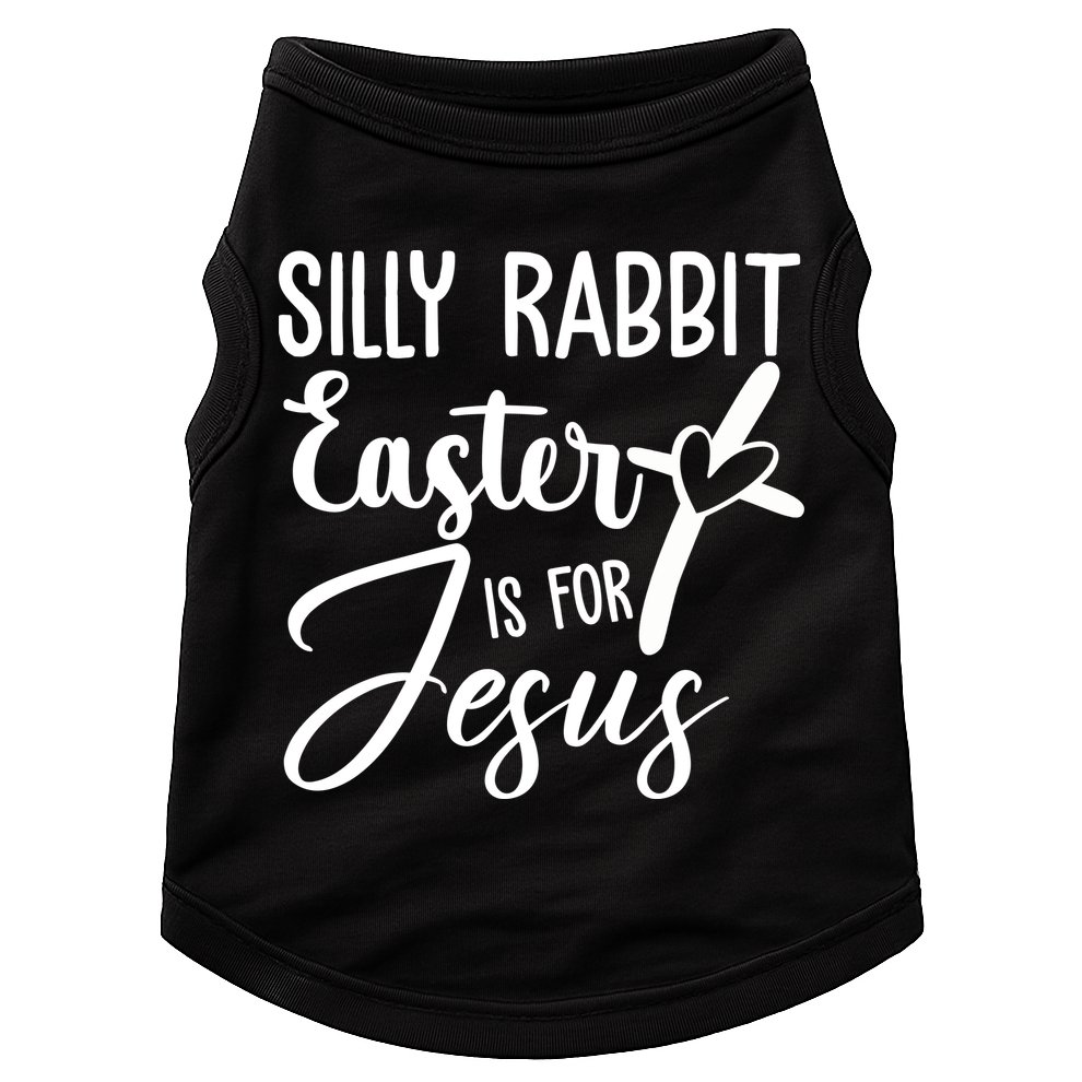 Silly Rabbit Easter Is For Jesus Cross Doggie Tank