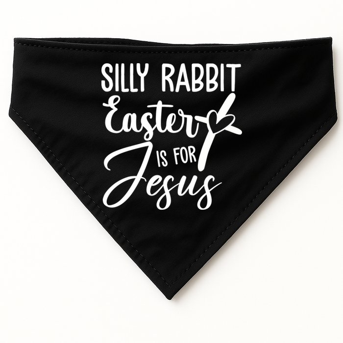 Silly Rabbit Easter Is For Jesus Cross USA-Made Doggie Bandana