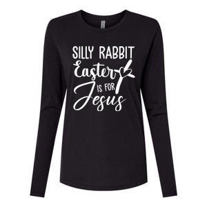 Silly Rabbit Easter Is For Jesus Cross Womens Cotton Relaxed Long Sleeve T-Shirt