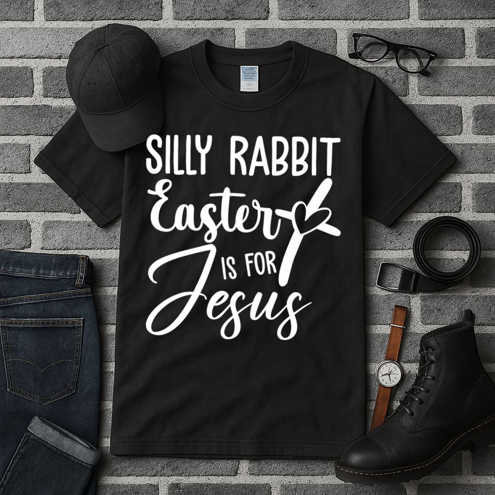 Silly Rabbit Easter Is For Jesus Cross Tall T-Shirt