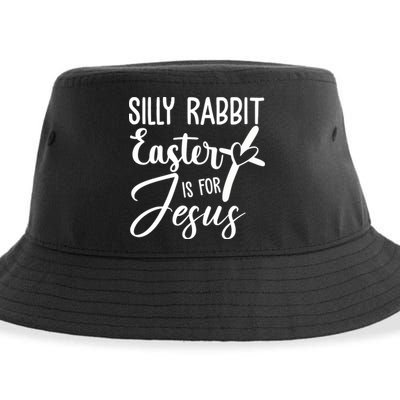 Silly Rabbit Easter Is For Jesus Cross Sustainable Bucket Hat