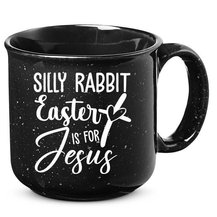 Silly Rabbit Easter Is For Jesus Cross 15oz Campfire Ceramic Mug