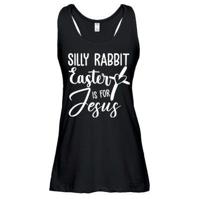 Silly Rabbit Easter Is For Jesus Cross Ladies Essential Flowy Tank