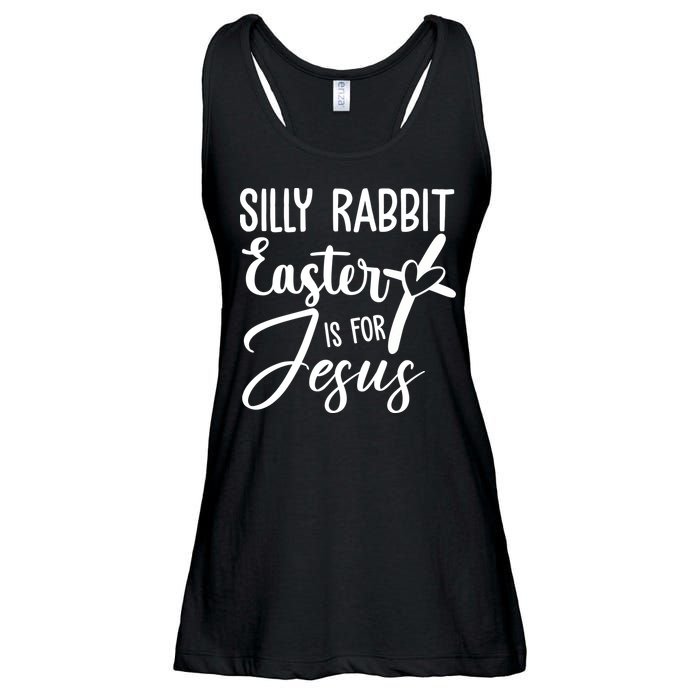 Silly Rabbit Easter Is For Jesus Cross Ladies Essential Flowy Tank