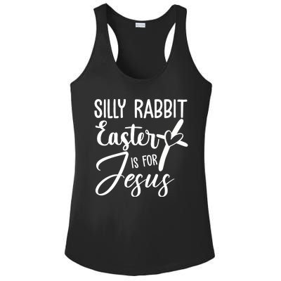 Silly Rabbit Easter Is For Jesus Cross Ladies PosiCharge Competitor Racerback Tank