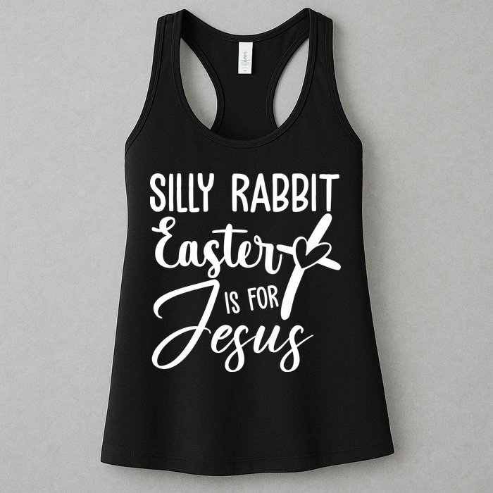 Silly Rabbit Easter Is For Jesus Cross Womens Tank Top
