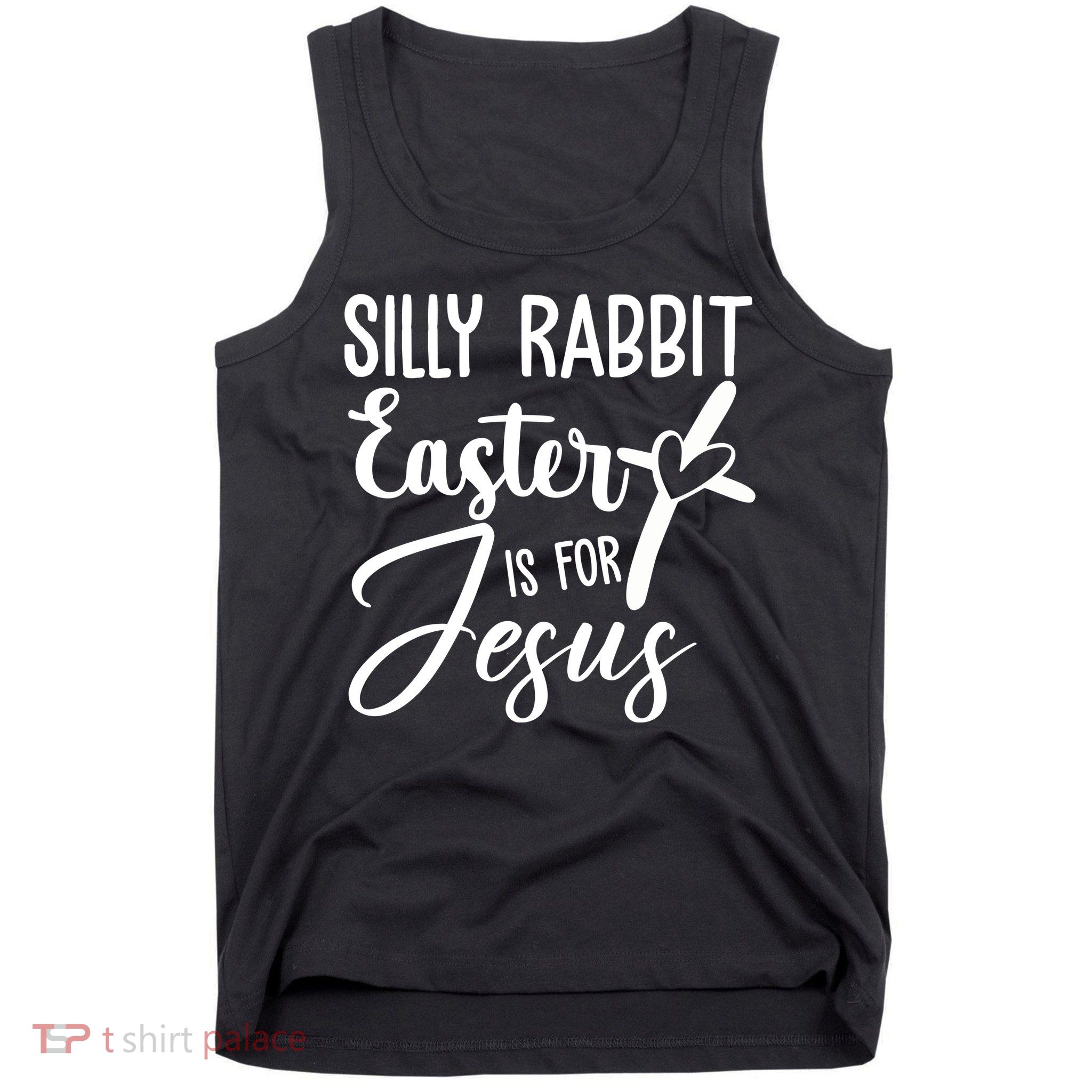 Silly Rabbit Easter Is For Jesus Cross Tank Top