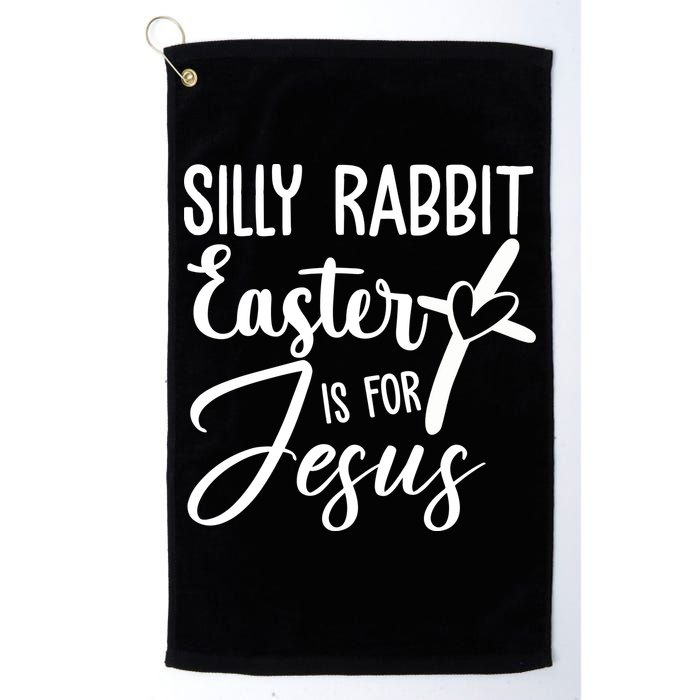 Silly Rabbit Easter Is For Jesus Cross Golf Towel