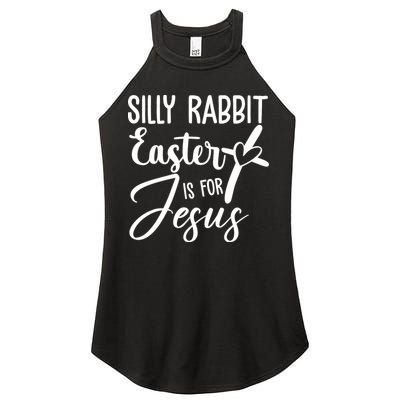 Silly Rabbit Easter Is For Jesus Cross Women's Perfect Tri Rocker Tank