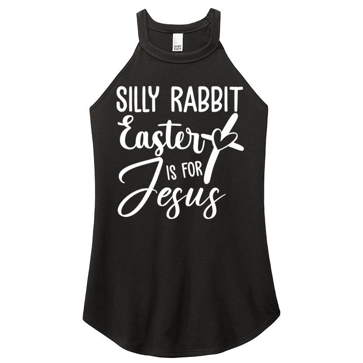 Silly Rabbit Easter Is For Jesus Cross Women's Perfect Tri Rocker Tank