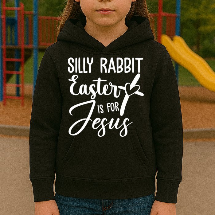 Silly Rabbit Easter Is For Jesus Cross Kids Hoodie