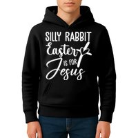 Silly Rabbit Easter Is For Jesus Cross Kids Hoodie
