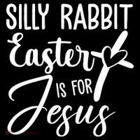 Silly Rabbit Easter Is For Jesus Cross Zip Tote Bag