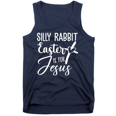 Silly Rabbit Easter Is For Jesus Cross Tank Top